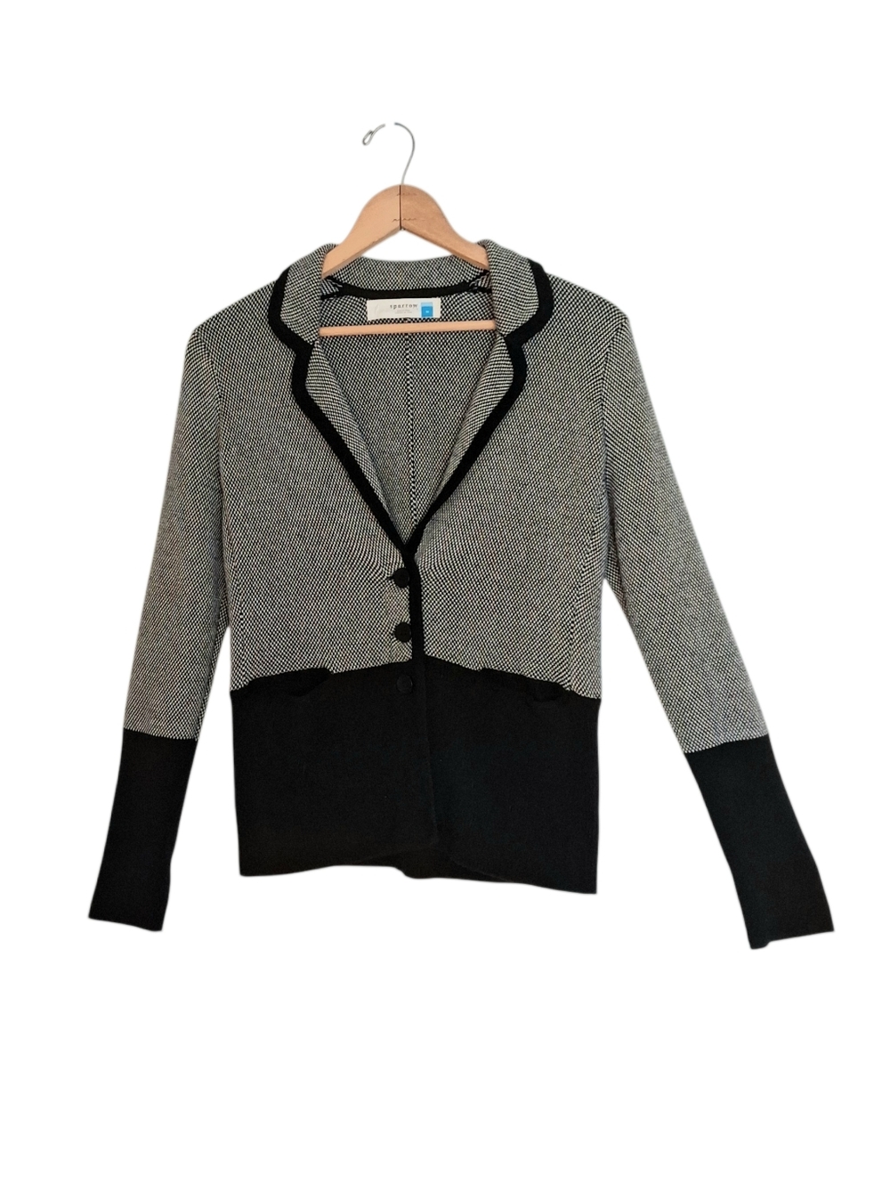 Sparrow Anthropologie Cotton Angora Blend Knit Sweater Jacket Sz Med